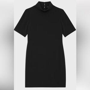 Theory Mini Roll Neck Dress in Admiral Crepe